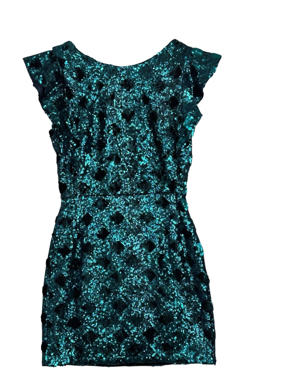 Zara green sequin women’s mini dress size S